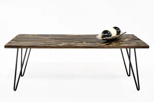 Wood and Rebar Coffee Table