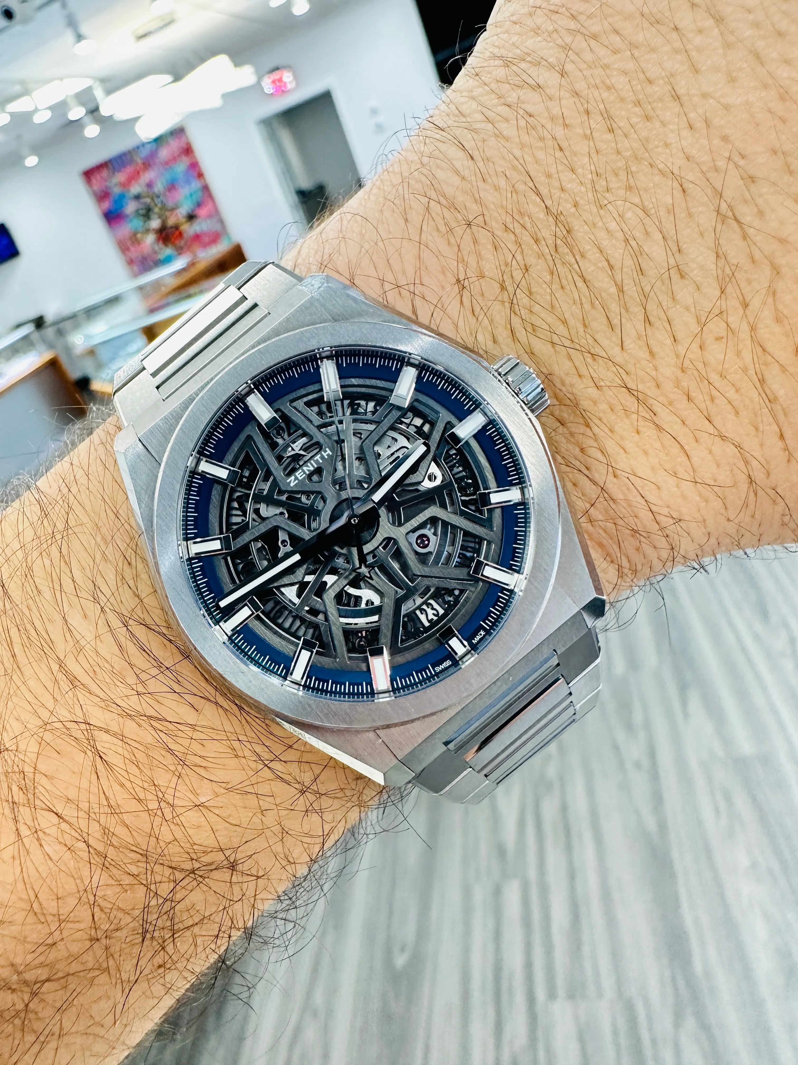 Zenith Defy Classic 41mm Titanium Skeleton Dial Ref-95.9000.670/78.M9000 Box and Papers