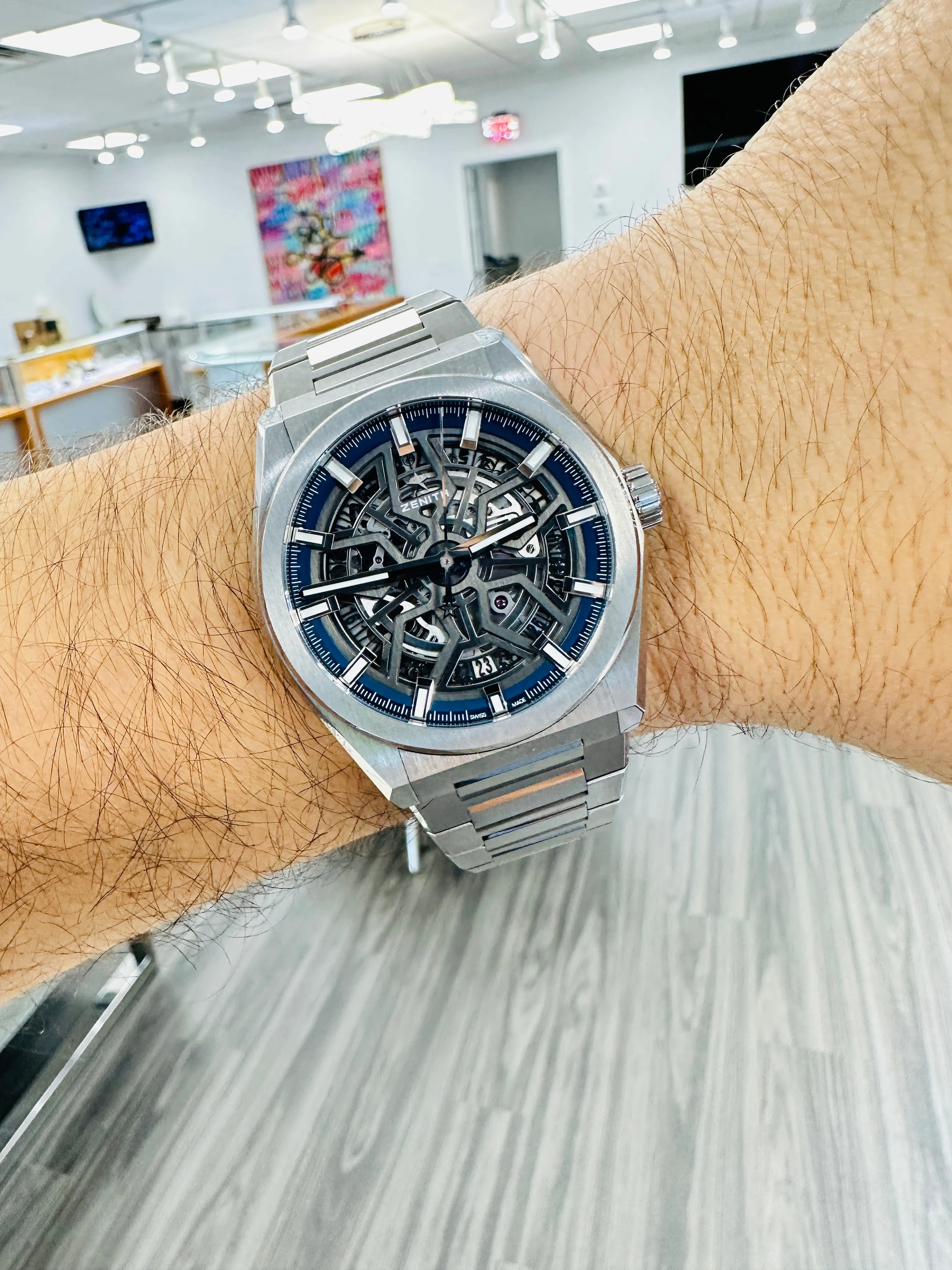 Zenith Defy Classic 41mm Titanium Skeleton Dial Ref-95.9000.670/78.M9000 Box and Papers