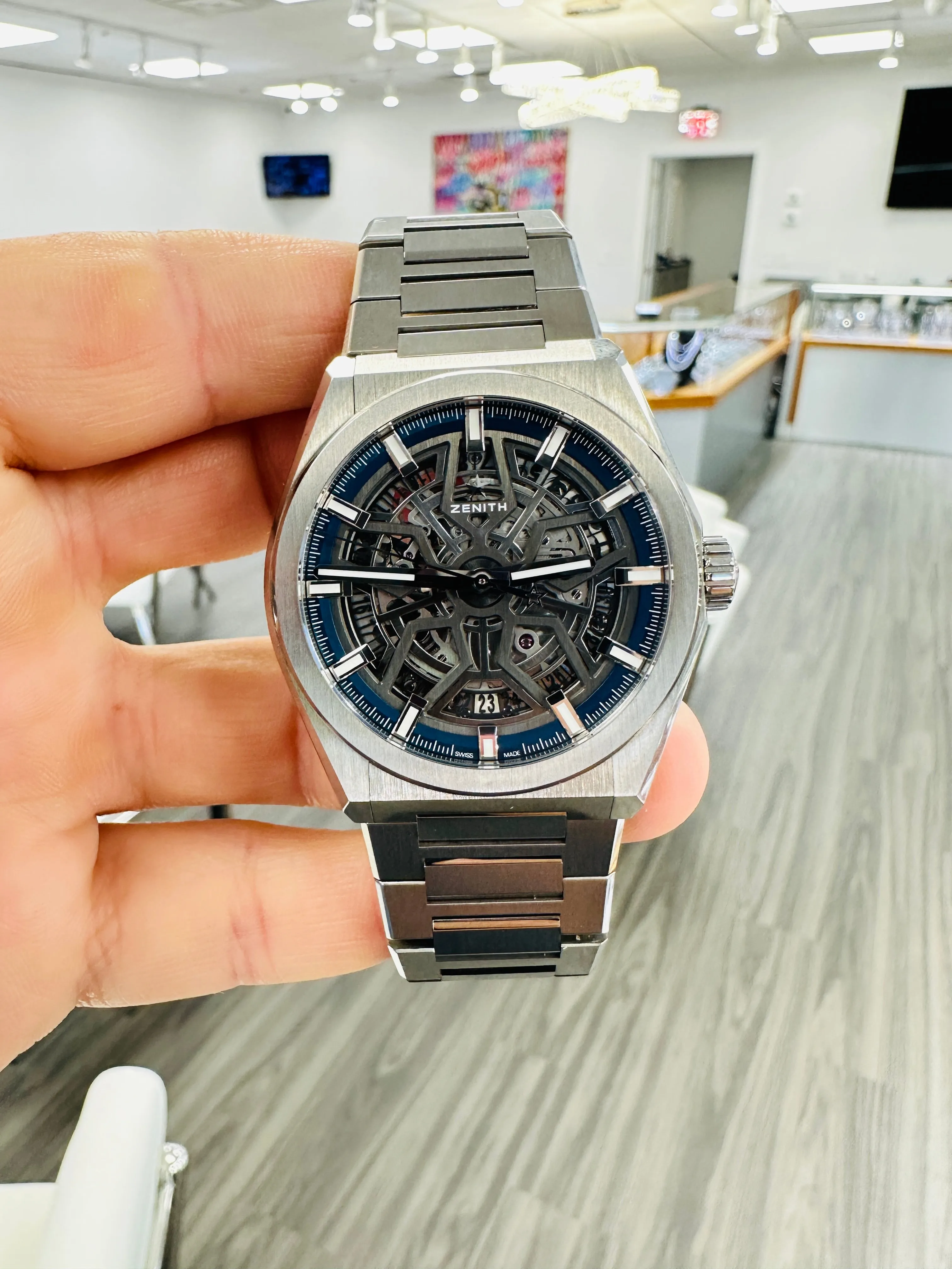 Zenith Defy Classic 41mm Titanium Skeleton Dial Ref-95.9000.670/78.M9000 Box and Papers