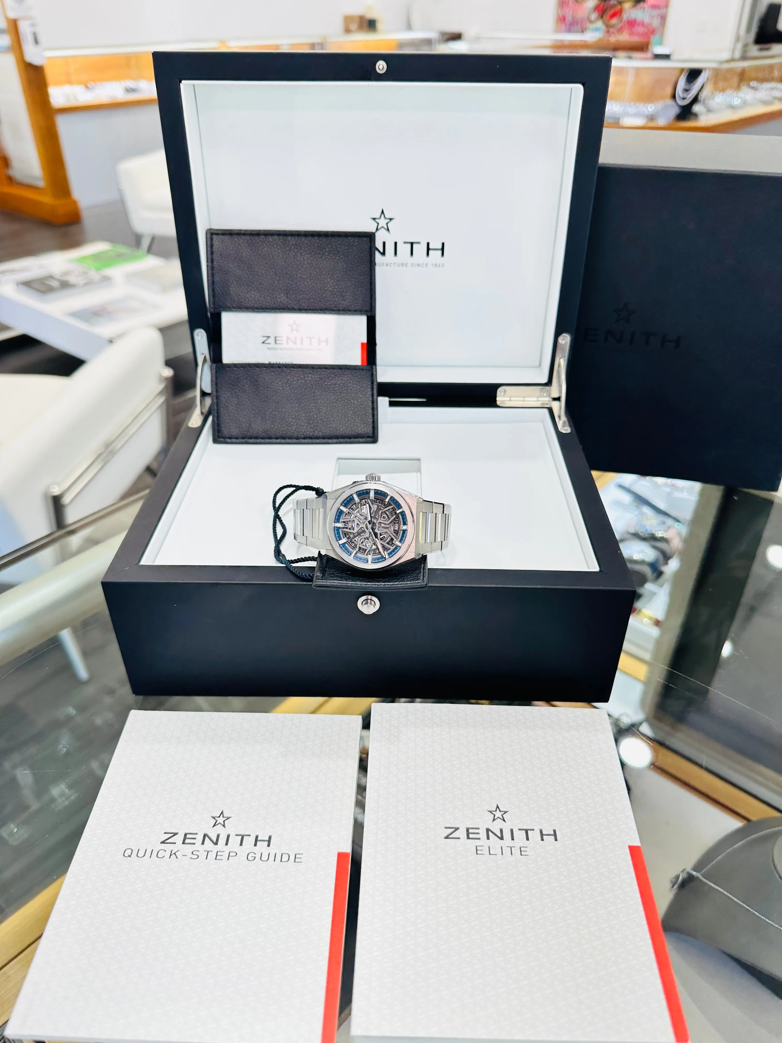 Zenith Defy Classic 41mm Titanium Skeleton Dial Ref-95.9000.670/78.M9000 Box and Papers