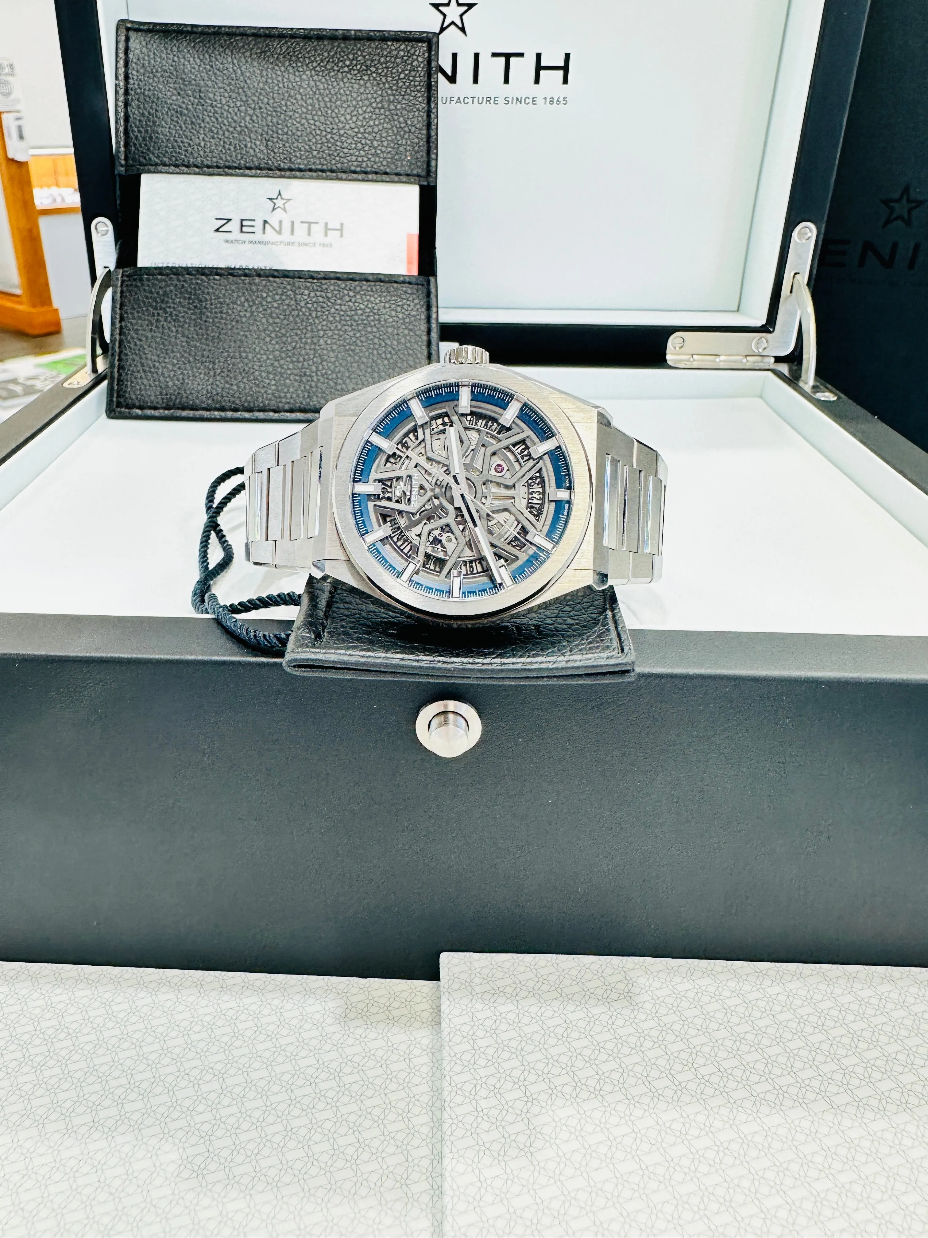 Zenith Defy Classic 41mm Titanium Skeleton Dial Ref-95.9000.670/78.M9000 Box and Papers